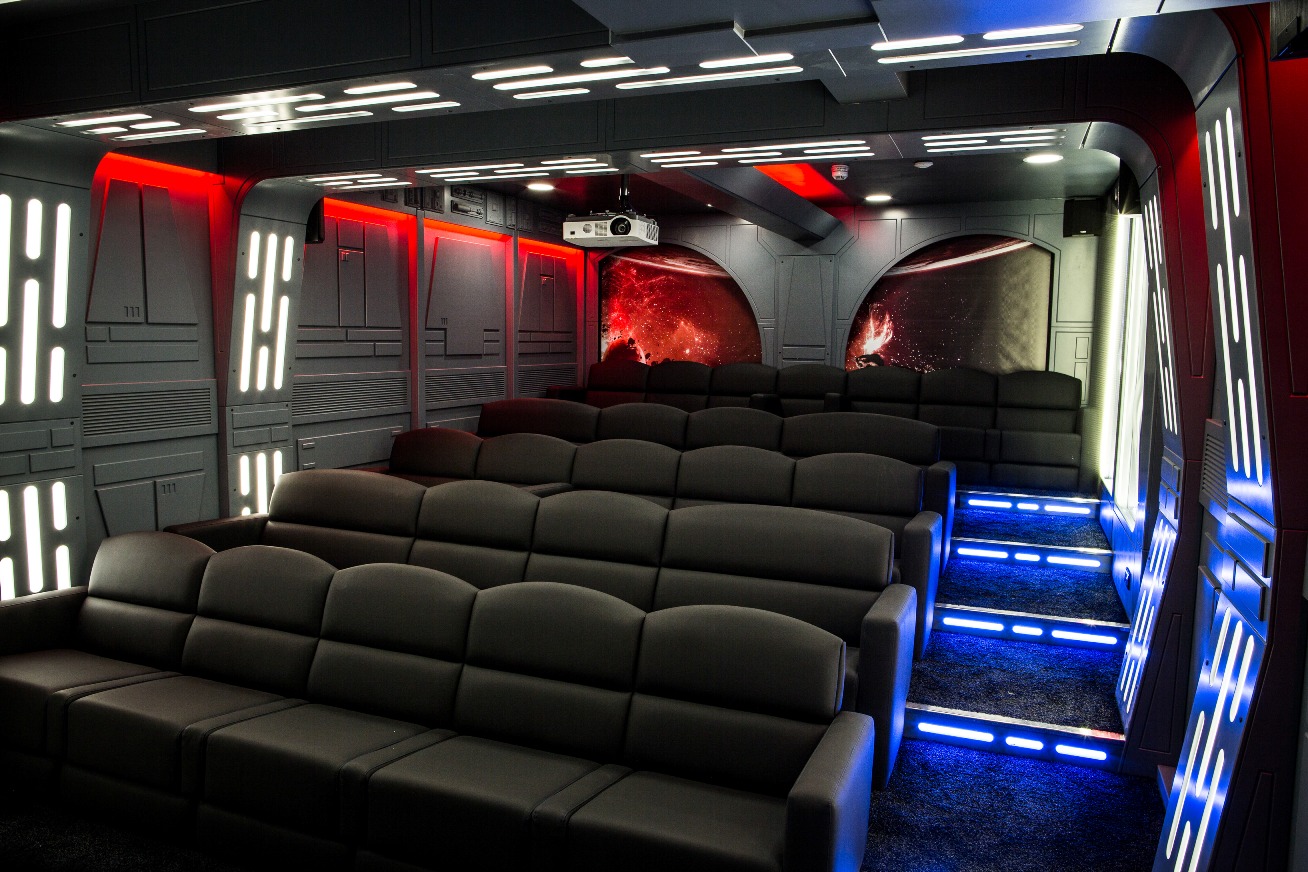 Star Wars Death Star inspired cinema room